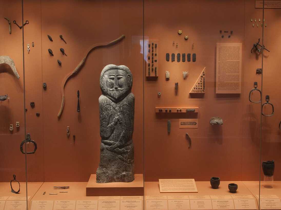 The Culture of the Peoples of South Siberia, Exhibition view. Courtesy of The State Hermitage Museum