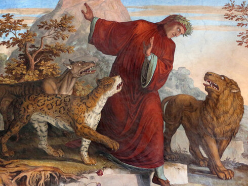 Joseph-Anton Koch, Inferno, dettaglio, villa Giustiniani Massimo, Roma