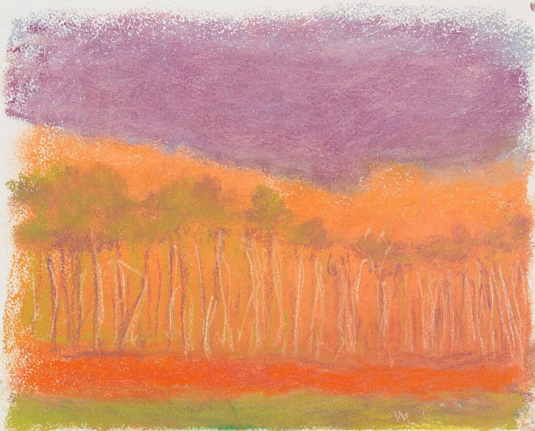 Wolf Kahn,
Red Earth , 2015 
Pastel on paper 
11 x 14 inches
