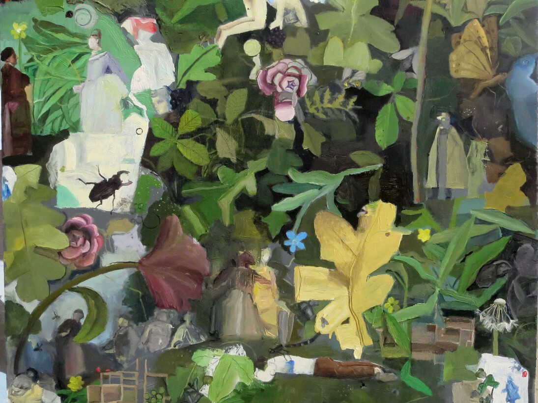 Untitled to R.D., 2016, oil on panel, 52 x 52 cm. Courtesy of Long & Ryle