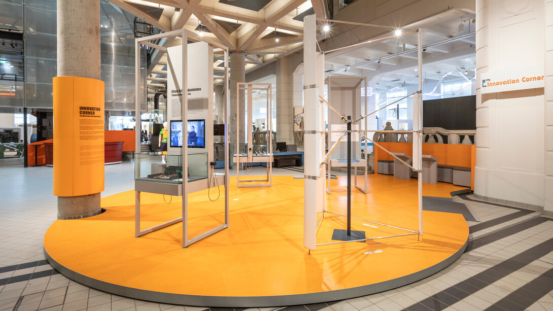 Innovation corner, exhibition view. Courtesy of Technisches Museum Wien