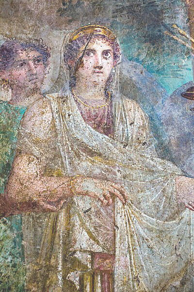 Wedding of Zeus and Hera on mount Ida, Pompeian wall painting, Italy