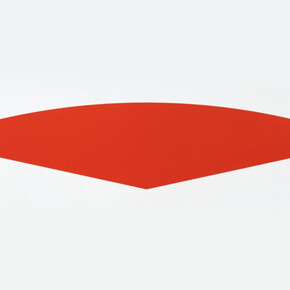 Ellsworth Kelly, Red Curve (State II), 1988, 1-color lithograph, 26x84 inches. Edition of 15. © 1988 Ellsworth Kelly and Gemini G.E.L. LLC. Courtesy of Gemini G.E.L. at Joni Moisant Weyl