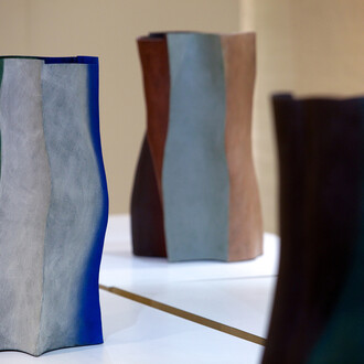 All images: Installation view of Ken Eastman solo exhibition at Marsden Woo Gallery (2015) with 'Sailwave' to foreground, image © Philip Sayer, courtesy of Marsden Woo Gallery, London