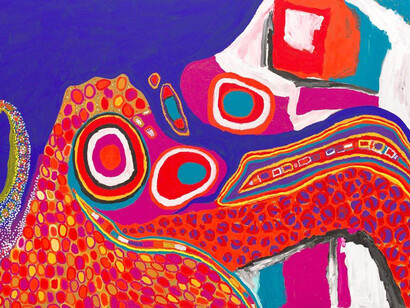 Sally Gabori, Makarrki, King Alfred's Country, 2008, synthetic polymer paint on canvas, Queensland Art Gallery, Brisbane, Australia