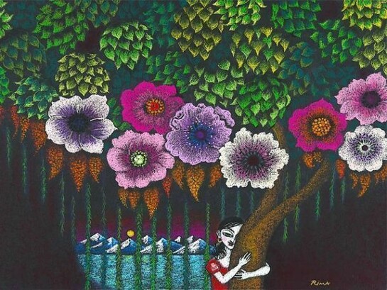 Tree of Hope, 2013, mixed media, 19 x 25 inches