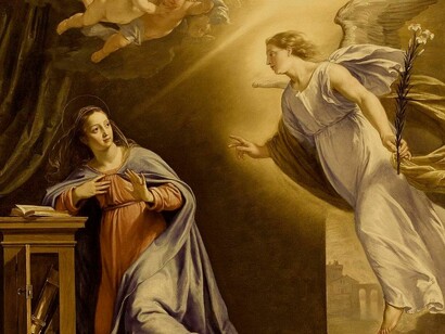 El arcángel y la virgen