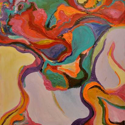 Sara Rainold, MovMurid, Acrylic on Canvas, 33" x 32.5"