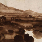 Claude Lorrain (1604/05–1682), Blick vom Monte Mario über den Tiber, um 1640