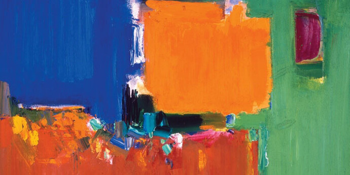 Hans Hofmann (1880-1966):  Été indien | Indian Summer | Indian Summer, 1959, huile sur toile | Öl auf Leinwand | oil on canvas, 152,7 x 183,5 cm / University of California, BAMPFA, Gift of the artist, 1965 / ©2016 The Renate, Hans and Maria Hofmann Trust/Artist Rights Society (ARS), New York

