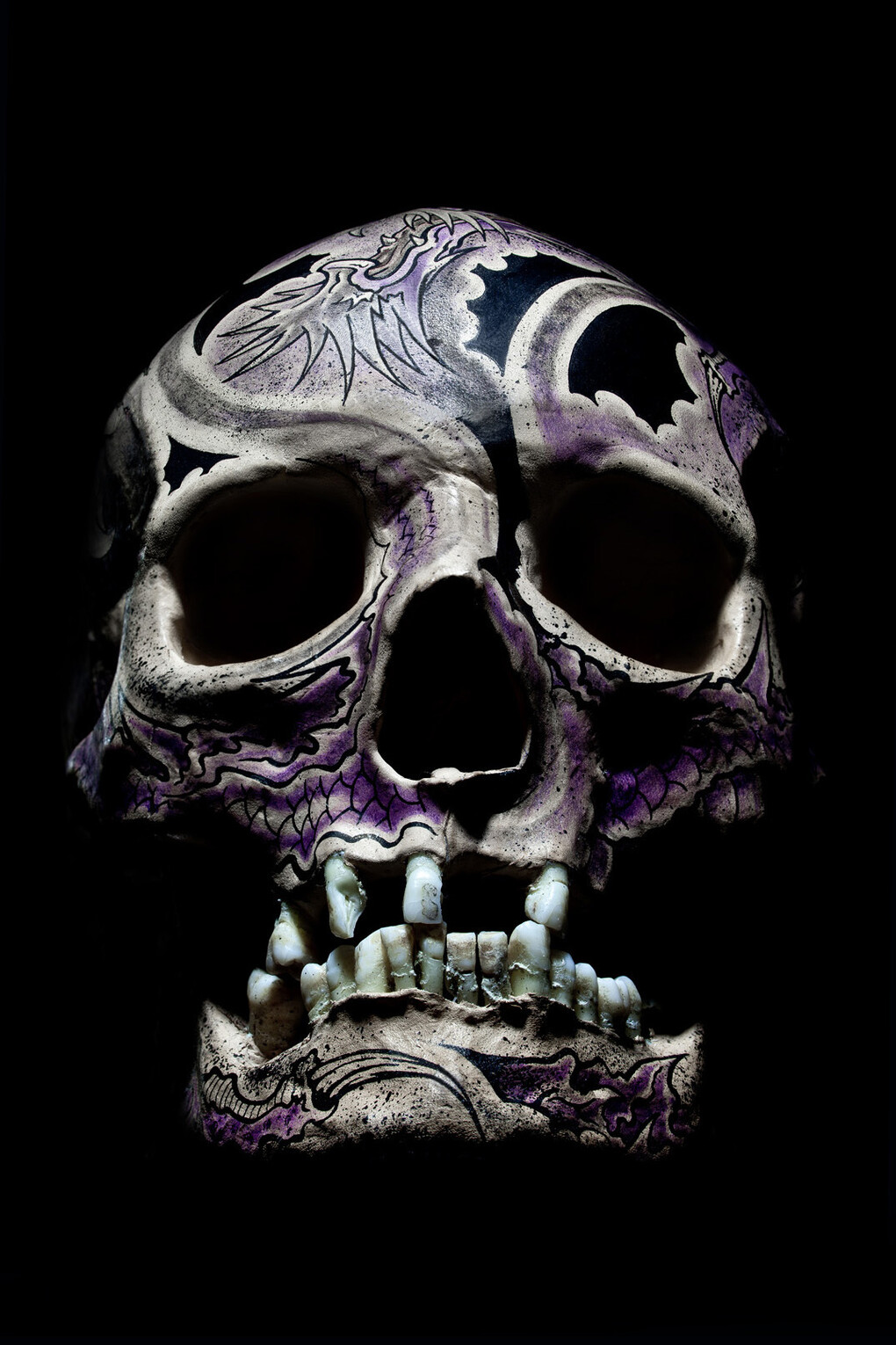Philippe Pasqua, Crane Face Tatouage , Violet photograph, 83 x 63 in, 2012