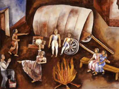 Maria Izquierdo - Scena circense con gitana, 1940 - Gouache su carta, 41X56 cm - The Jacques and Natasha Gelman Collection of
20th Century Mexican Art and The Vergel Foundation, Cuernavaca - Maria Izquierdo by SIAE 2016