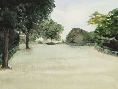 Fionna Murray, Blow Up 17 2015 watercolour on paper 14.7 x 21cm