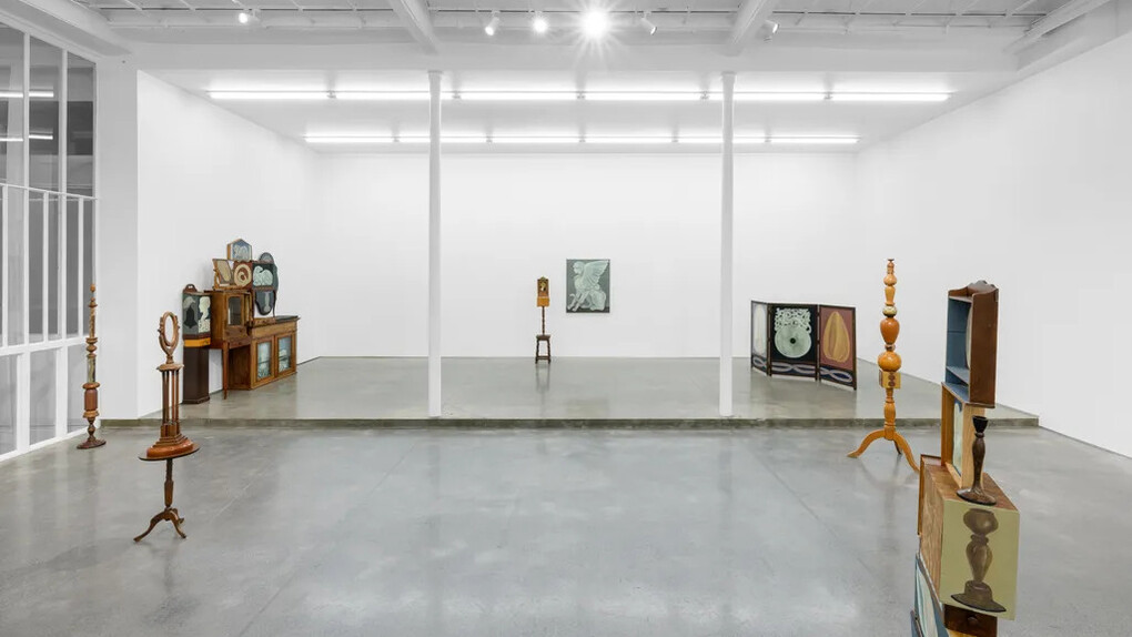 Shuo Hao, Huile de vitre, vue d'exposition. Avec l'aimable autorisation de la Galerie Derouillon