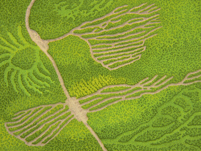 Alan Bray. Terrain Vague, 2015, casein on panel, 16x22in