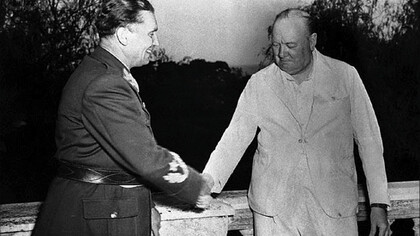 Tito with Winston Churchill
