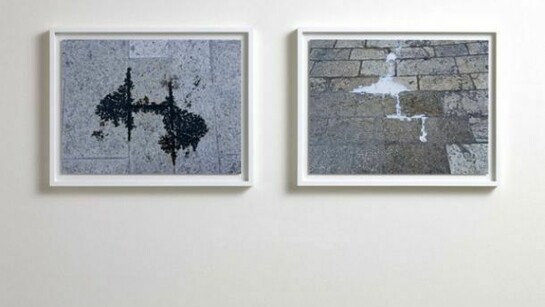 Cornelia Parker, Oil Stain (Bethlehem), Spilt Milk (Jerusalem), 2012 - 2013, C-type prints
68.8 x 52 cm (each, framed), Edition of 5