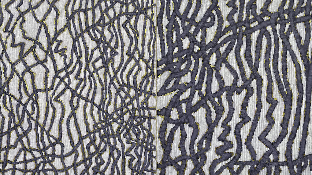 Amy Kaufman, Little street repair (detail), 2025. Courtesy of Traywick Contemporary