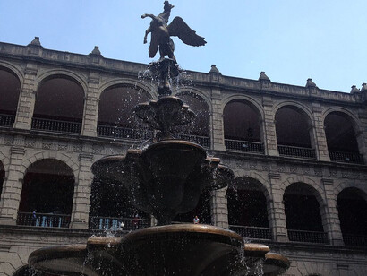 Pegasus fountain at the Palacio Nacional courtyard, Mexico City, Mexico