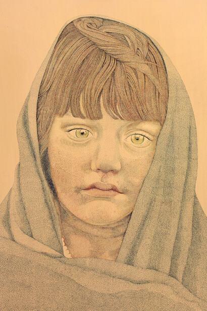 Faiza Butt, Ghost, 2014, Ink and acrylic on polyester film, 84.1 x 59.4 cm (33 x 23 ½ in)