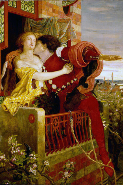 Romeo e Giulietta, Ford Madox Brown (1821-1893), tra il 1869 e il 1870, olio su tela