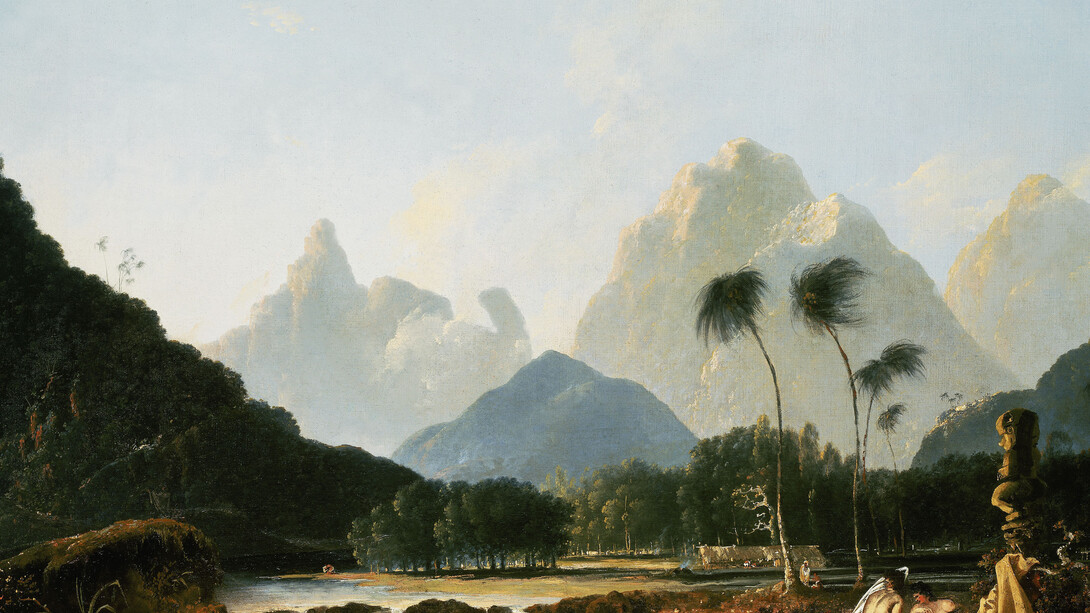 William Hodges, Tahiti rivisitata, 1776, olio su tela, 92,7 x 138,4 cm, Greenwich, Londra, National Maritime Museum, MoD Art Collection