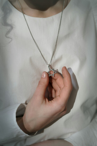 Colgante con la estrella de David, símbolo judío