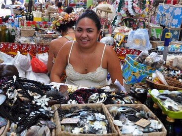 Papeete mercato centrale, Tahiti, Polinesia Francese. Foto di Giò Barbieri