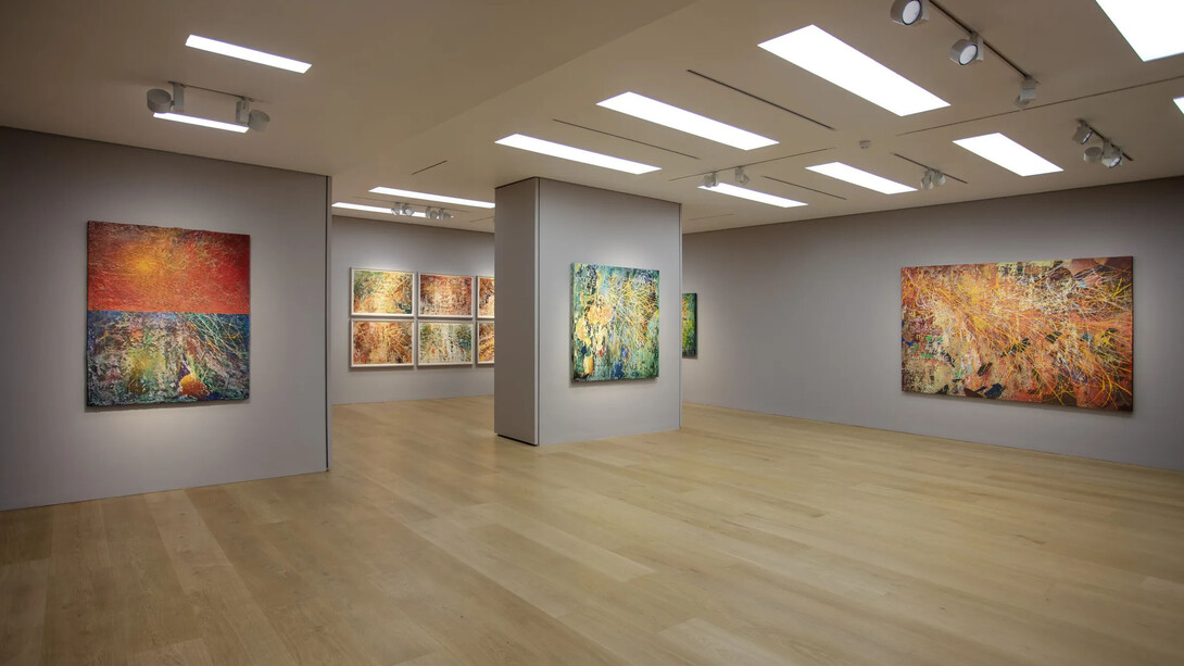 José Parlá, Engrams, exhibition view. Courtesy of Ben Brown Fine Arts 