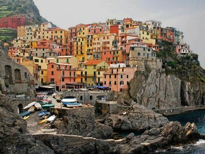 The beautiful village of Manarola