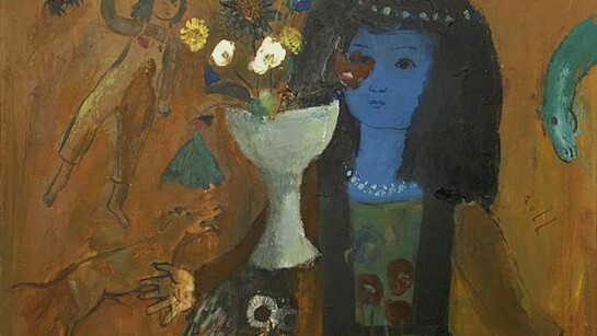 David McClure, RSA, RSW (1926-1998), Paola, Owl and Doll, 1962, oil on canvas