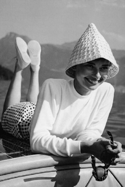Audrey Hepburn, smiling