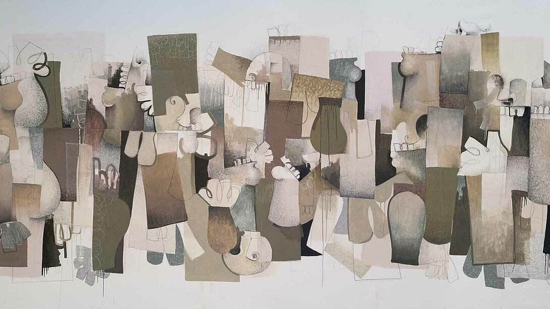 Carlos Blanco Artero, en donde, a través de sus pinturas, intenta plasmar de forma figurada la angustia y el sufrimiento de los refugiados