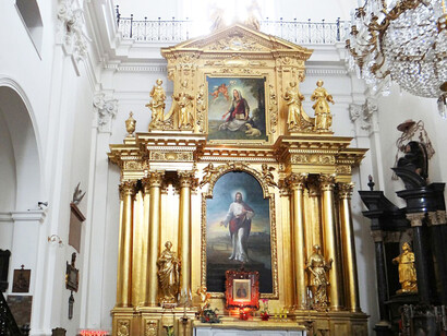 The altar of St. Jude Thaddeus in the Holy Cross Church in Warsaw, Poland