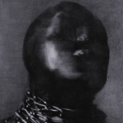 Zhang Yunyao, “R”, 2016 Graphite on felt 80 x 63 cm. Courtesy the Artist, Perrotin and Don Gallery