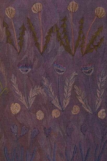 The Hidden Heart, 2000 ©Lynne Curran, high warp tapestry, silk, cotton, fine wools and linen. Commissioned by Glasgow Museums for The Gallery of Modern Art collection (G.O.M.A.)