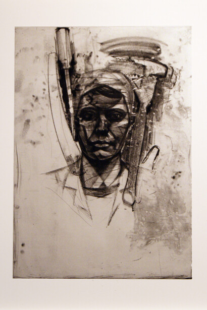 Jim Dine, A History of Communism, 2012, One of a suite of 45 stone lithographs with additional etching and engraving, Edition of 10, Courtesy of Alan Cristea Gallery