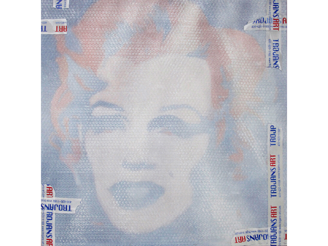 Shen Shaomin, "Handle with Care No. 19," 2014, oil on canvas, 36 x 36 inches (91.5 x 91.5 cm)