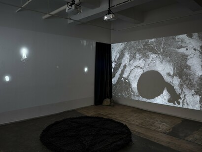 Exhibition view, Allison Halter, Threshold, 2024, A.I.R. Gallery, Brooklyn, NY.  Photography by Matthew Sherman. 