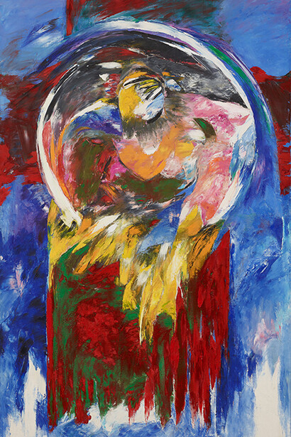 Sonia Gechtoff, Red Icon, 1962, Oil on Canvas, 68 x 42 