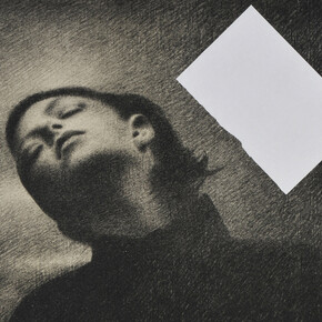 Omar Galliani, da Fontanesi, 2015, matita su tavola + fogli Moleskine, cm. 70x50