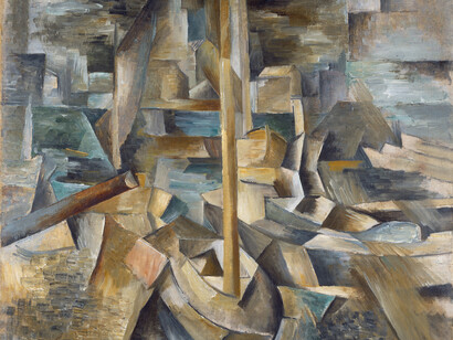 The Port (Le Port), winter-spring 1909, Oil on canvas, 40.6 x 48.2 cm, Washington, National, Gallery of Art,Gift of Victoria Nebecker Coberly in memory of her son, John W. Mudd, Georges Braque © VEGAP, Bilbao, 2014, Photo © National Gallery of Art, Washington
