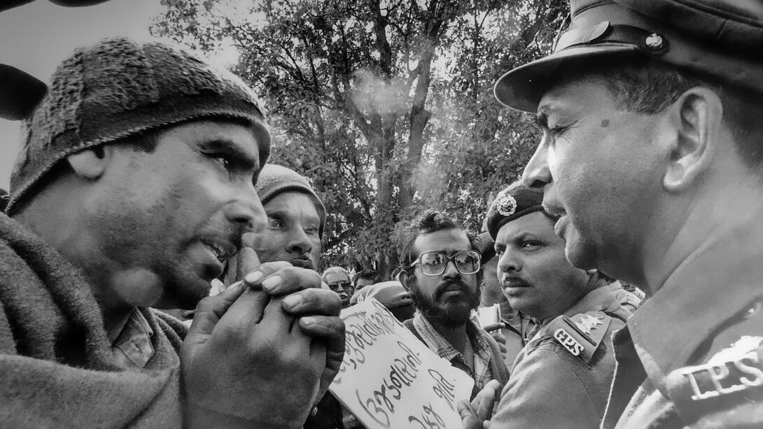 Author (with spectacles) at Narmada Sangharsh Yatra (Struggle Journey), 1990 @ Shailendra Yashwant