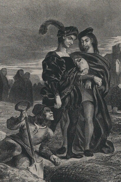 Eugène Delacroix, Amleto contempla il teschio di Yorick, 1828, Metropolitan Museum of Art, New York, US