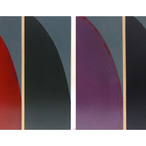 Tom Phelan, Fins III, diptych, oil on board, each 40 x 20 cm