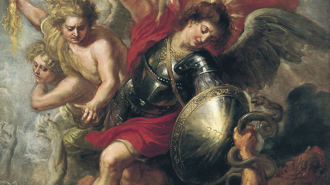 Fragmento de «San Miguel expulsando a Lucifer y a los ángeles rebeldes» (1622), Rubens
