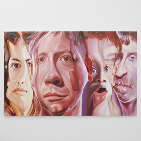 Ally Rae Peeples, The People Watchers, 2023, oil on canvas, 105x66 inches. Image by Evan Walsh, Courtesy of the artist, Ally Rae Peeples, and Lowell Ryan Projects