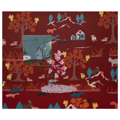 Francisco Díaz Scotto, Lapacho, Monte, Rojo, Toro, 2023. Courtesy the artist and Hashimoto Contemporary, LA