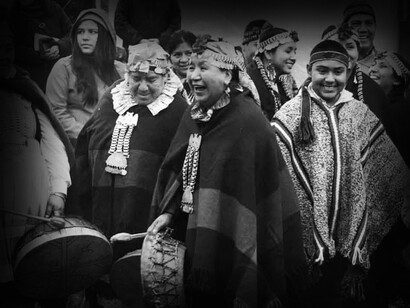 Miembros de los pueblos originarios en Chile, llamados Mapuches