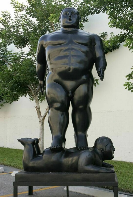 Man Walking, Bronze, 138 5/8 x 79 1/2 x 45 5/8 in. 352 x 202 x 116 cm